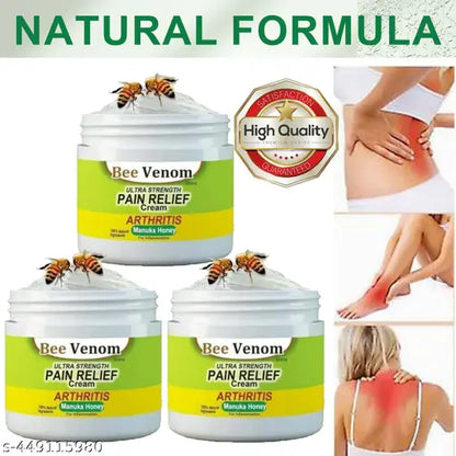 Bee Venom Joint Pain Relief Cream BUY 1 GET 2 FREE! FLAT Rs.100 OFF on Pre-Paid Orders!