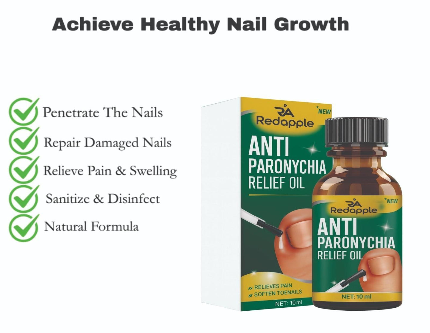 Nail Fungus Anti Paronychia Relief Oil 20 ml (Pack of 2) BUY 1 GET 1 FREE! FLAT Rs. 100 OFF on UPI Payments!